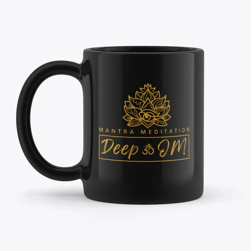 Deep OM Lotus Mantra Meditation Mug